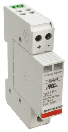 Bourns, 1320 Surge Arrester 65 V dc Maximum Voltage Rating 30kA Maximum Surge Current 2 Pole Protector