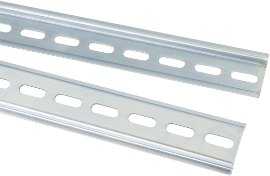 RS PRO Steel Slotted DIN Rail, 2 m x 35mm x 7.5 mm