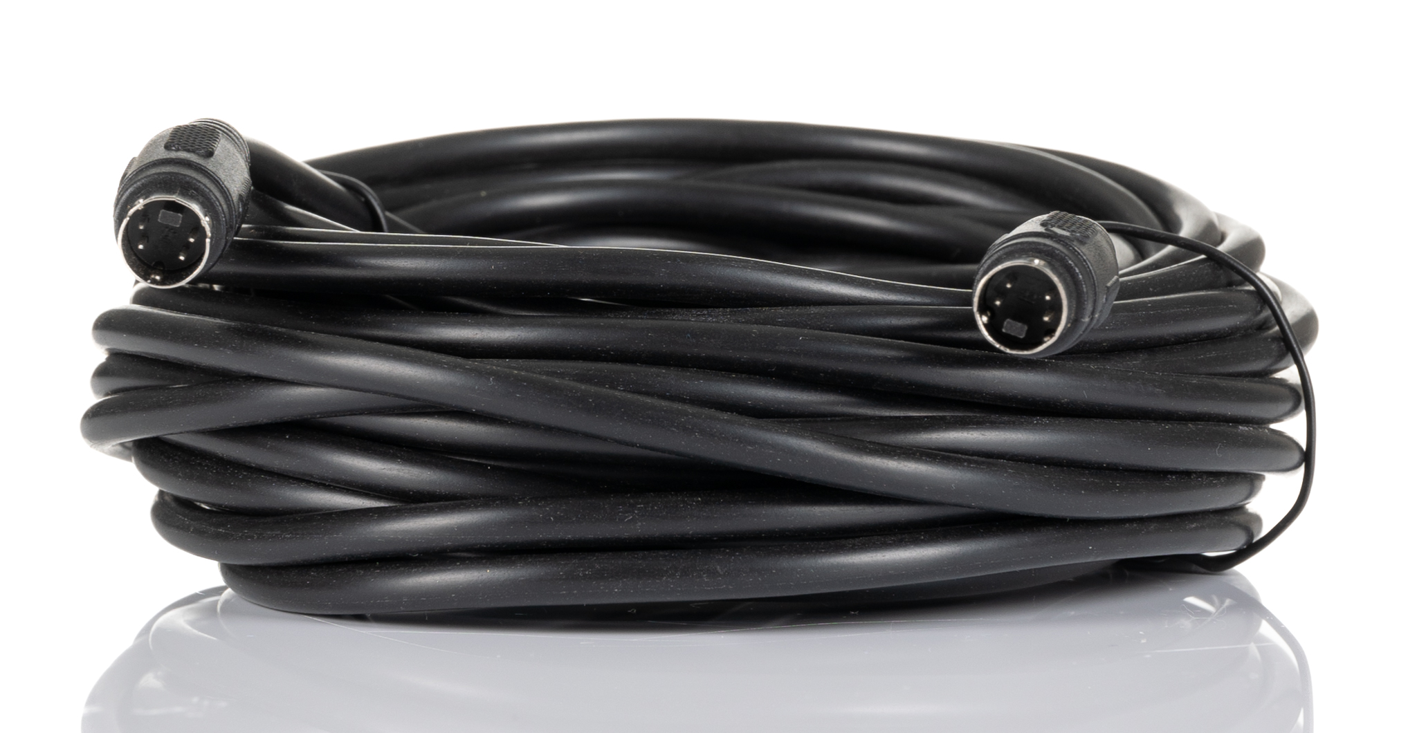 RS PRO Male 4-Pin to Male Mini DIN Black DIN Cable 10 m