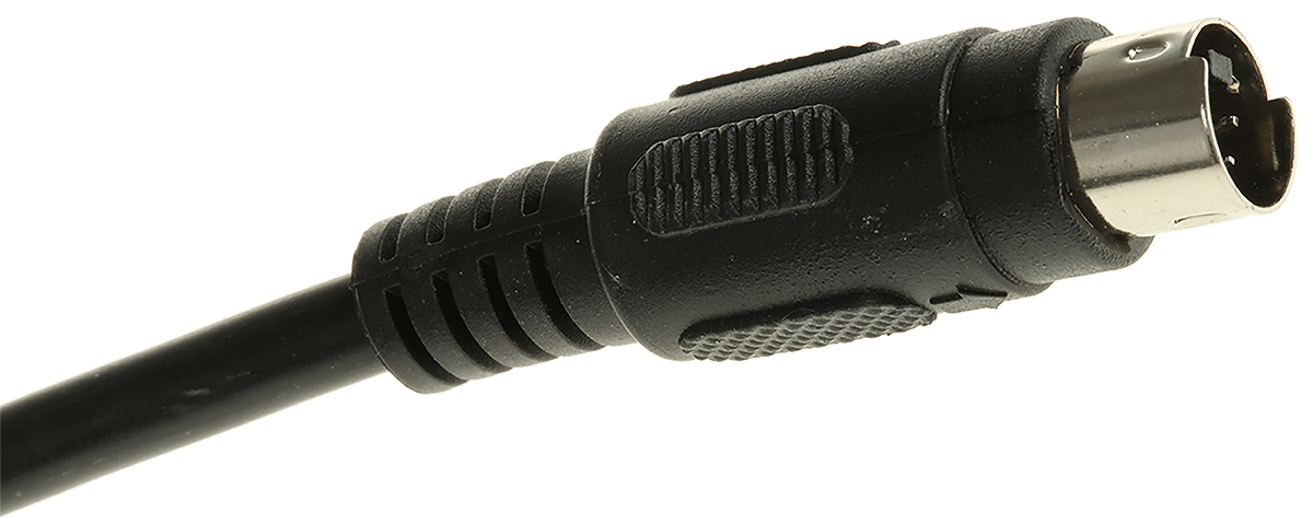 742-4286 RS PRO Male Mini DIN to Male Mini DIN Black DIN Cable 15 m