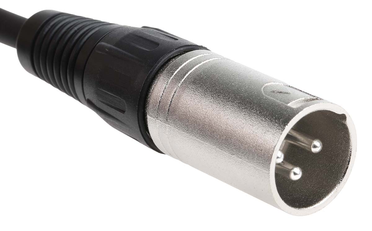 RS PRO Female XLR to Male XLR XLR Cable, Black, 5 m