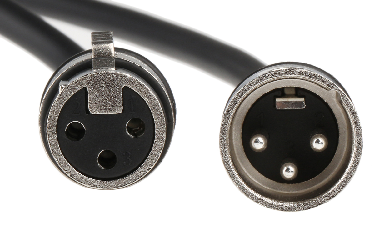 742-4517 RS PRO Female XLR3 to Male XLR3 XLR Cable, Black, 10 m
