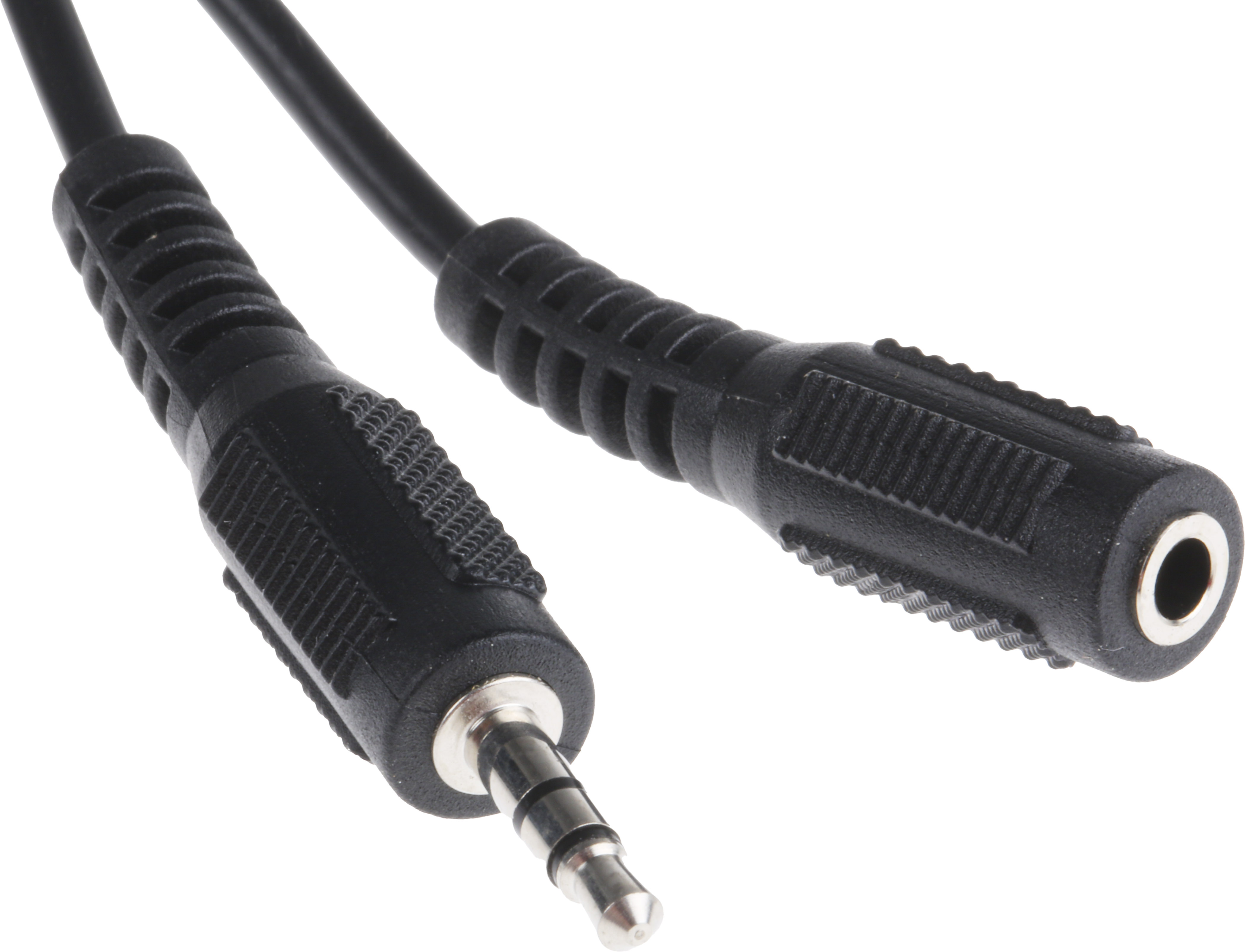 742-4551 RS PRO Male 3.5 mm Stereo Jack to Female 3.5 mm Stereo Jack Auxiliary Cable, Black, 3 m