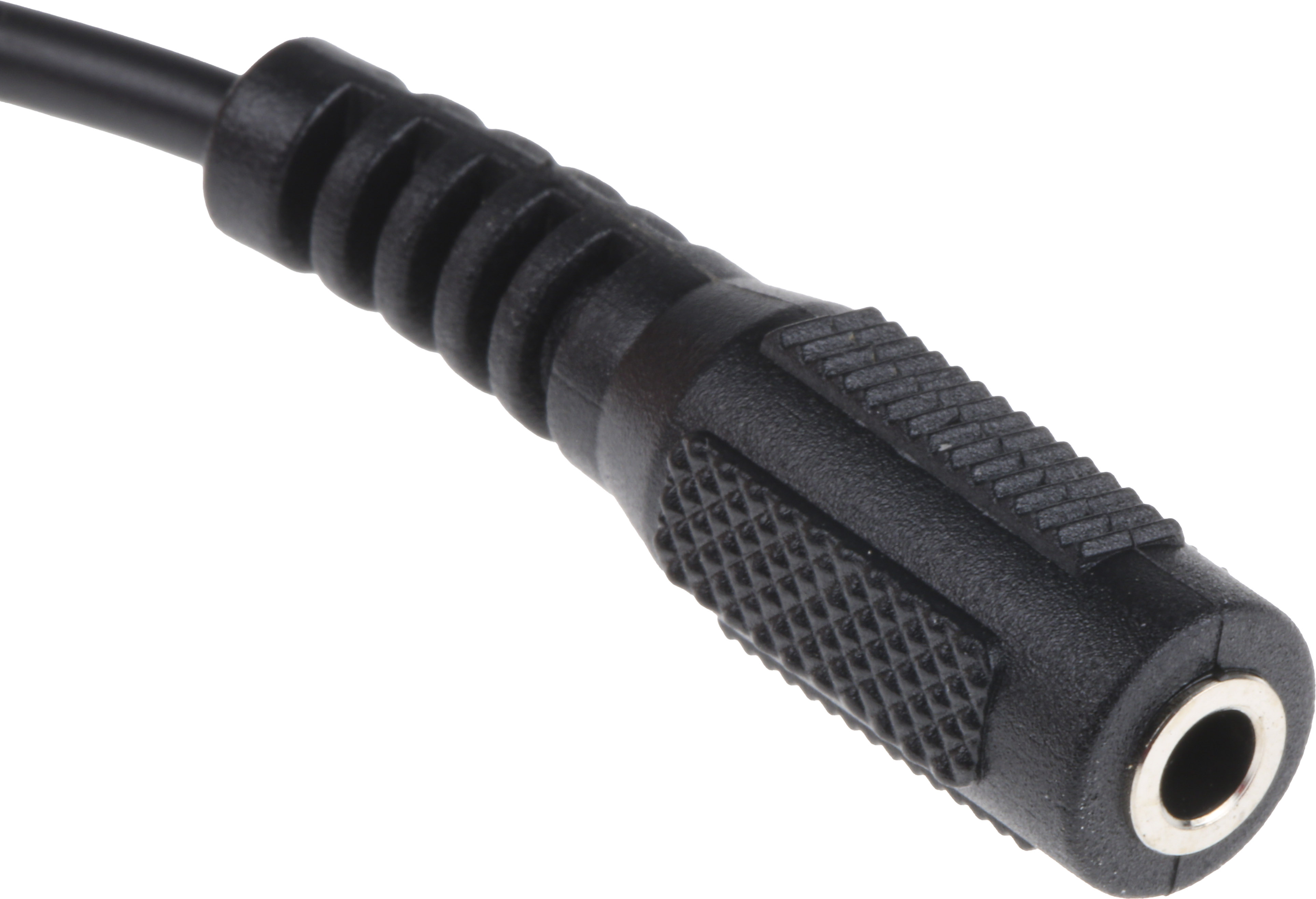 742-4551 RS PRO Male 3.5 mm Stereo Jack to Female 3.5 mm Stereo Jack Auxiliary Cable, Black, 3 m