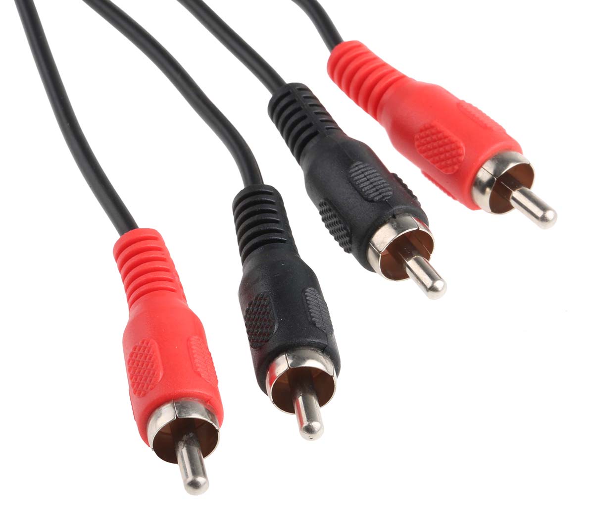 RS PRO Male Phono to Male Phono Auxiliary Cable, Black, 2 m