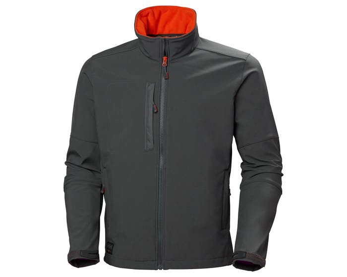 Helly Hansen Kensington Black, Water Resistant Softshell Jacket Zipper, L 1 EA