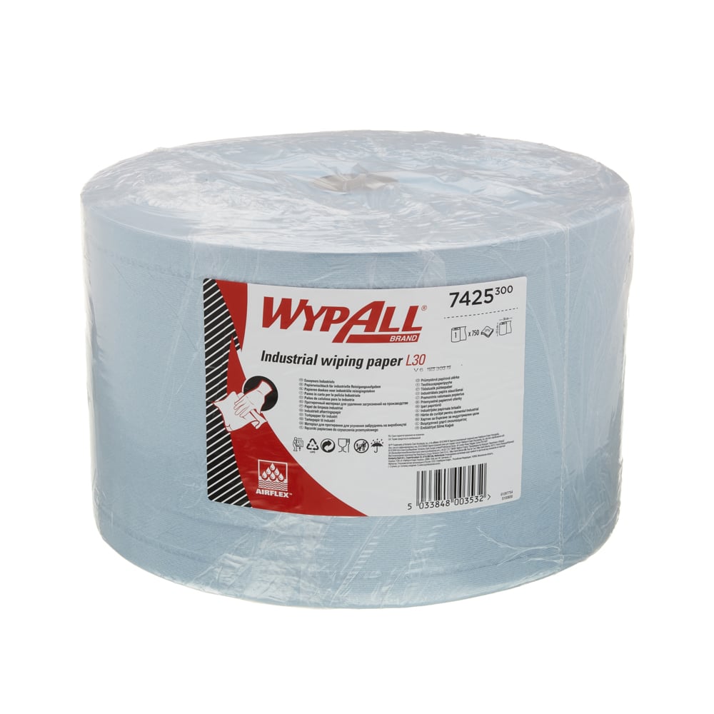 WYPALL WypAll® L30 General Clean™ (7425) Roll Paper Towel, 380 x 375 mm, 3, 750 Sheets