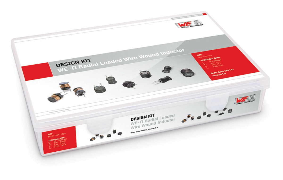 Wurth Elektronik WE-TI Type 8012/1014/1020 Radial Leaded Wire Inductor Inductor Kit, 15 pieces
