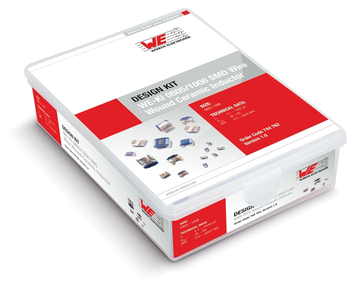 Wurth Elektronik 0805/1008A/C WE-KI SMD Wire Wound Ceramic Inductor Inductor Kit, 36 pieces