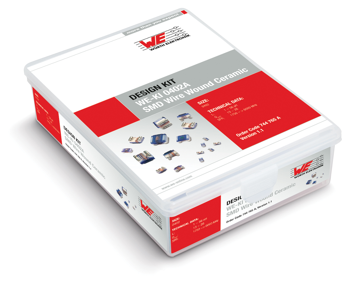 Wurth Elektronik 0402A WE-KI SMD Wire Wound Ceramic Inductor Inductor Kit, 36 pieces