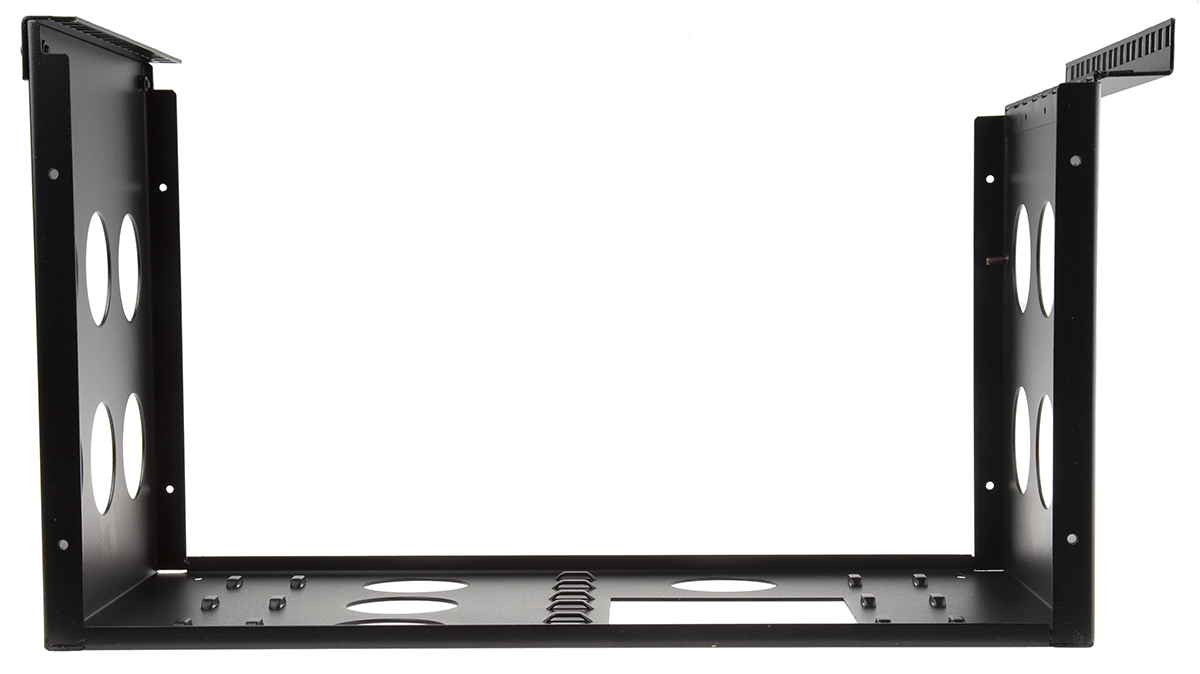 745-0742 RS PRO Black 6 U Steel 19 in Wall Cabinet , with Open Frame Frame, 300 mm, 267 mm Height 502 mm