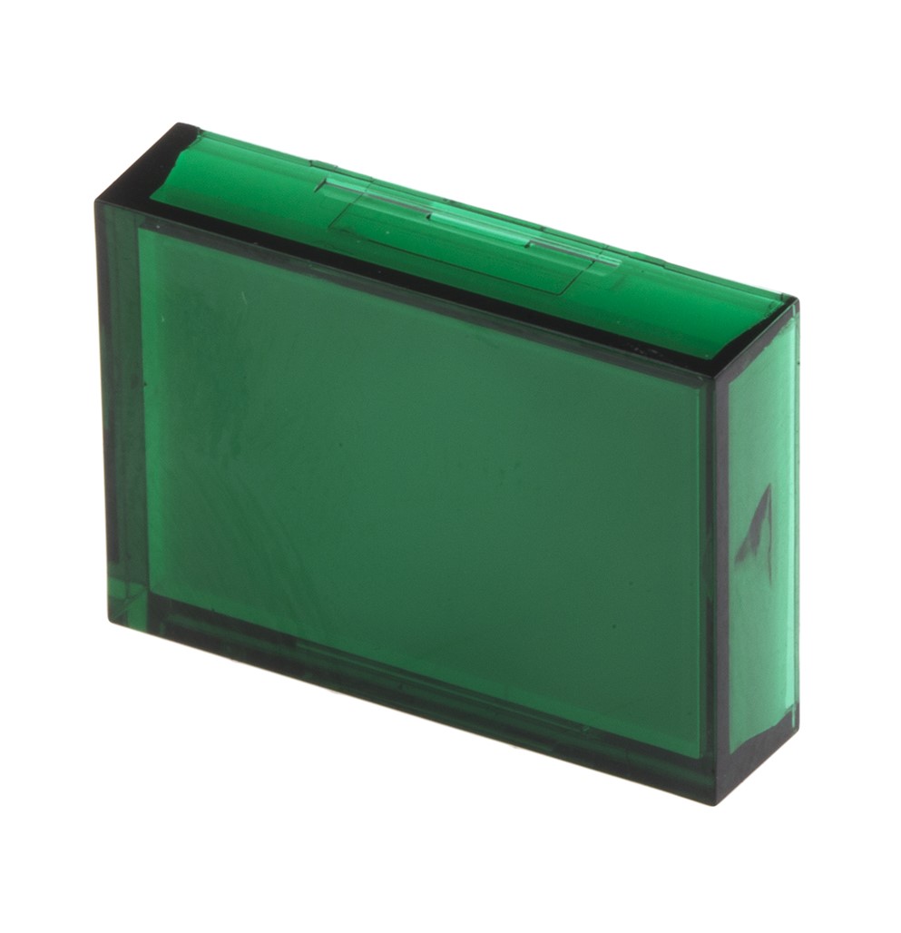 RS PRO Green Rectangular Push Button Lens for Use with ADA16 Series