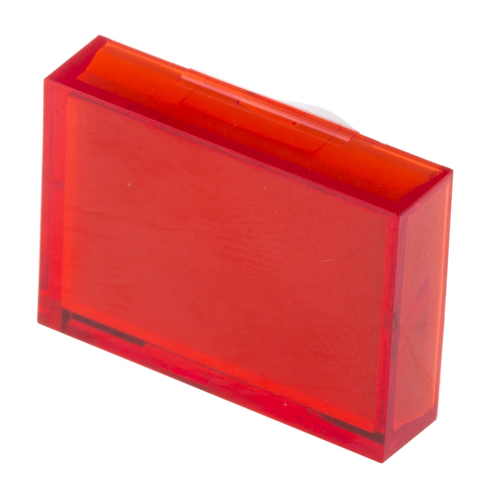 RS PRO Red Rectangular Push Button Lens for Use with ADA16 Series