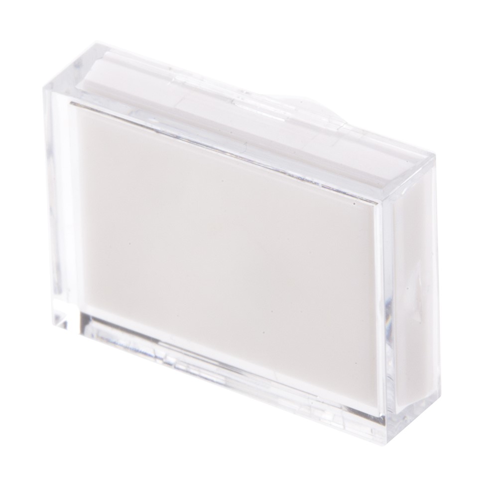 RS PRO White Rectangular Push Button Lens for Use with ADA16 Series