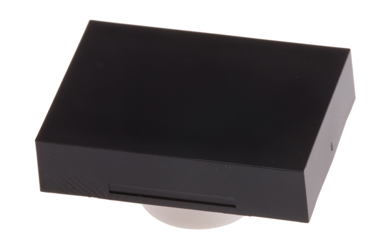 RS PRO Black Rectangular Push Button Lens for Use with ADA16 Series