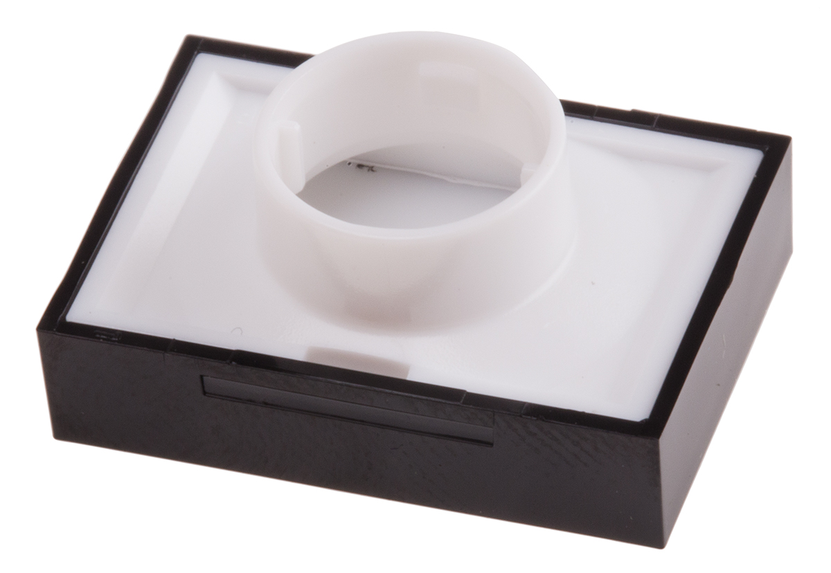 745-2537 RS PRO Black Rectangular Push Button Lens for Use with ADA16 Series