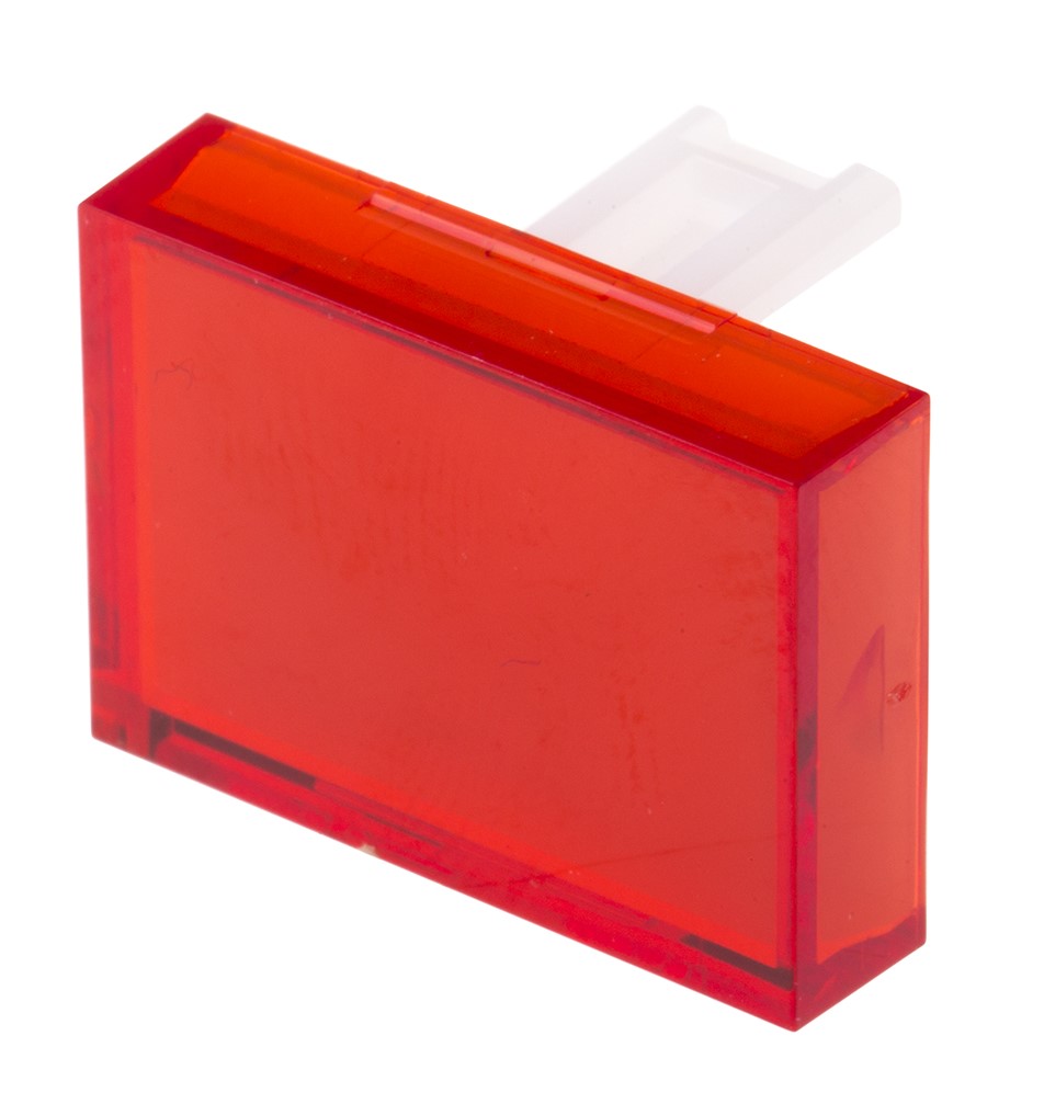 RS PRO Red Rectangular Push Button Lens for Use with SD16 Series