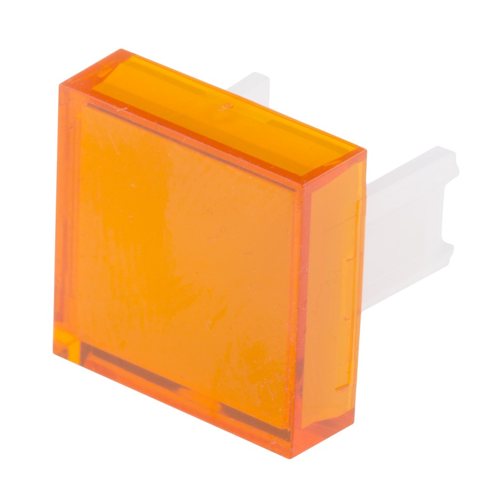 RS PRO Orange Square Push Button Lens for Use with SD16 Series