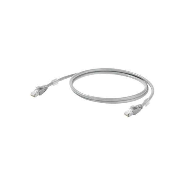 Weidmüller, 500mm Cat6a, Grey RJ45 to Male RJ45 Male, S/FTP, Terminated LSZH Sheath