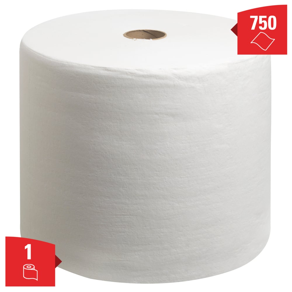 7452 WYPALL WypAll Roll Paper Hand Towels, 1 Ply, 750 Sheets