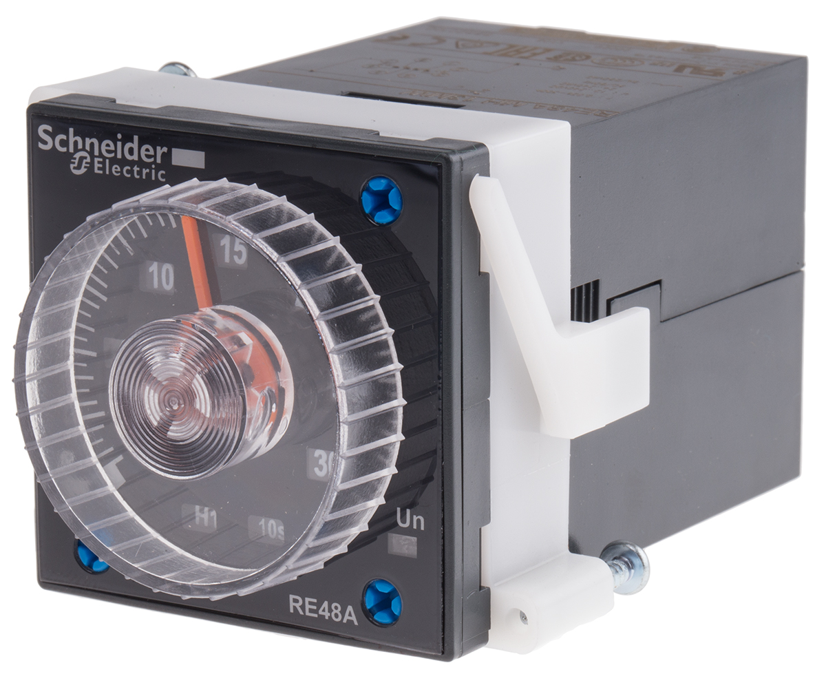 Schneider Electric Multi Function Time Delay Relay, Plug In, 0.02 s → 300 h, DPDT, 2 Contacts