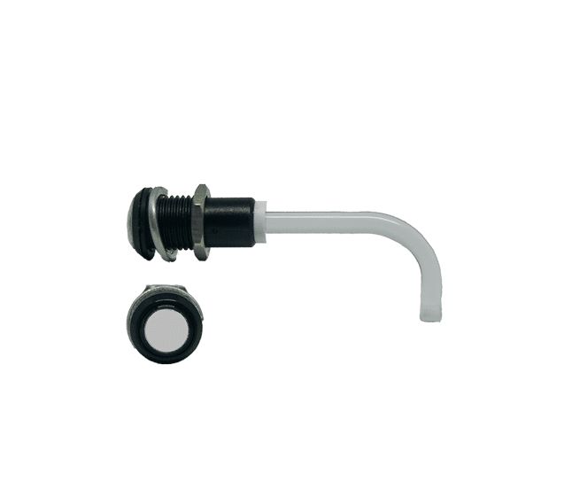 RHD-1100-3000-F9PD67PR Bivar, Panel Mount Right Angle LED Light Pipe, Diffused Round Lens