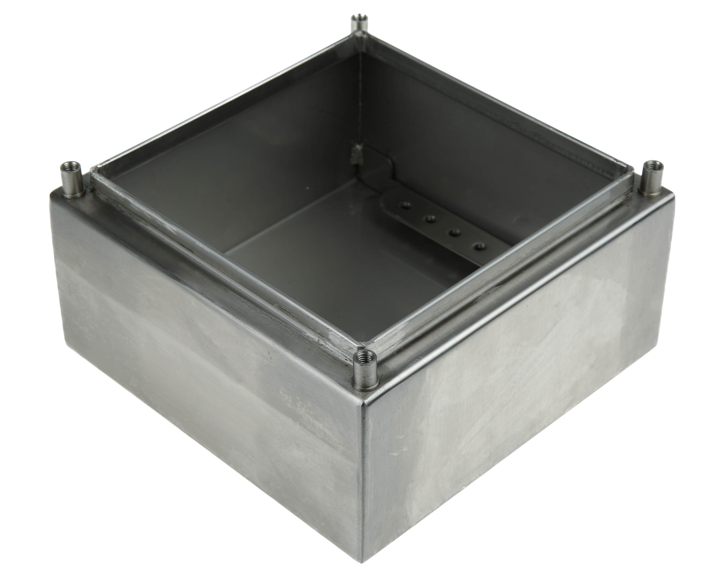 749-1857 RS PRO Unpainted Stainless Steel Terminal Box, IP66, IECEx, 150 mm, 80mm 150 mm