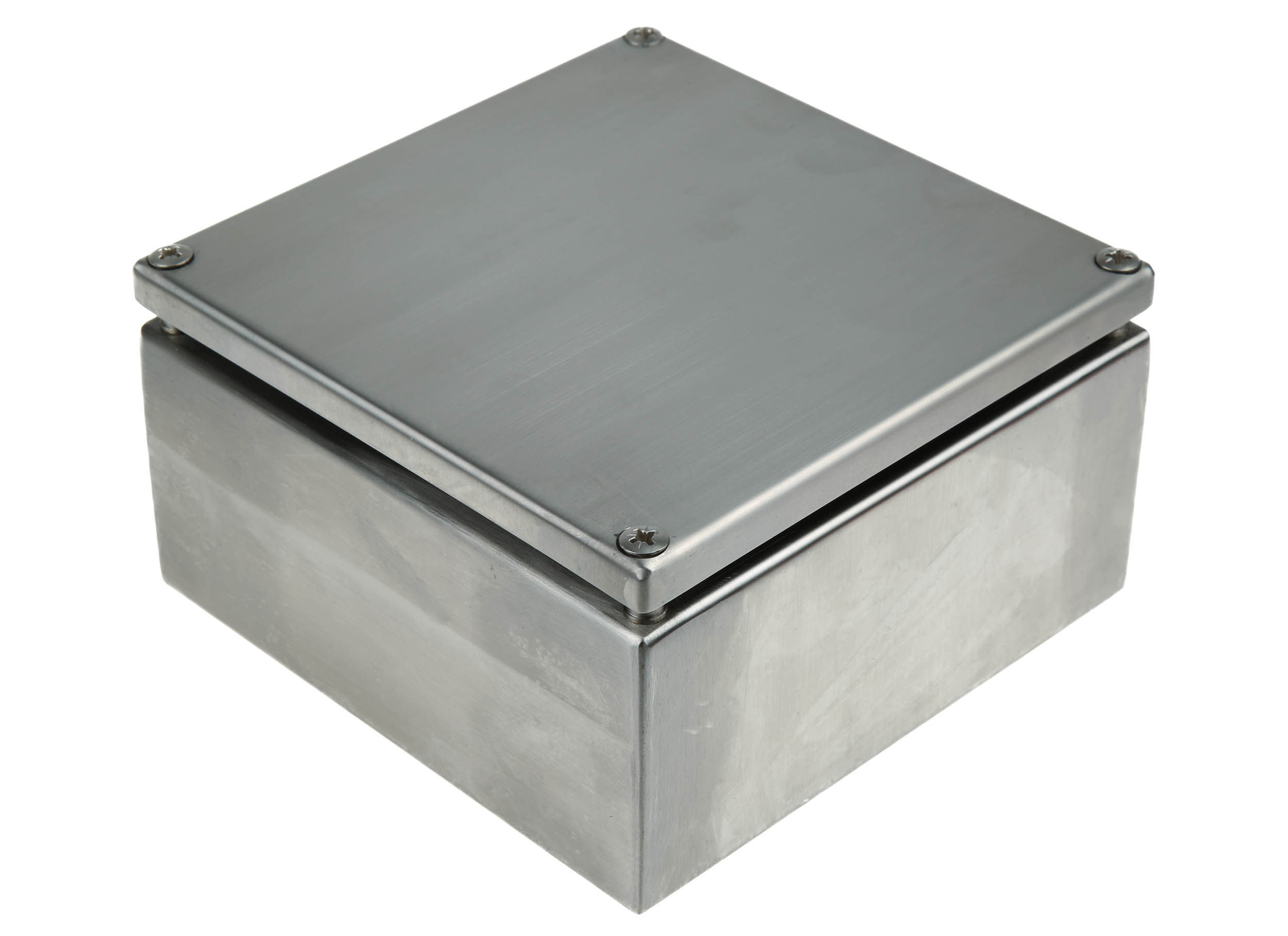 749-1857 RS PRO Unpainted Stainless Steel Terminal Box, IP66, IECEx, 150 mm, 80mm 150 mm