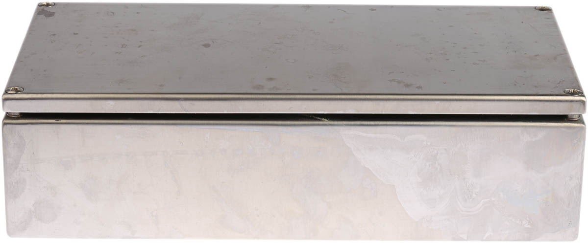 749-1863 RS PRO Unpainted Stainless Steel Terminal Box, IP66, IECEx, 300 mm, 80mm 150 mm