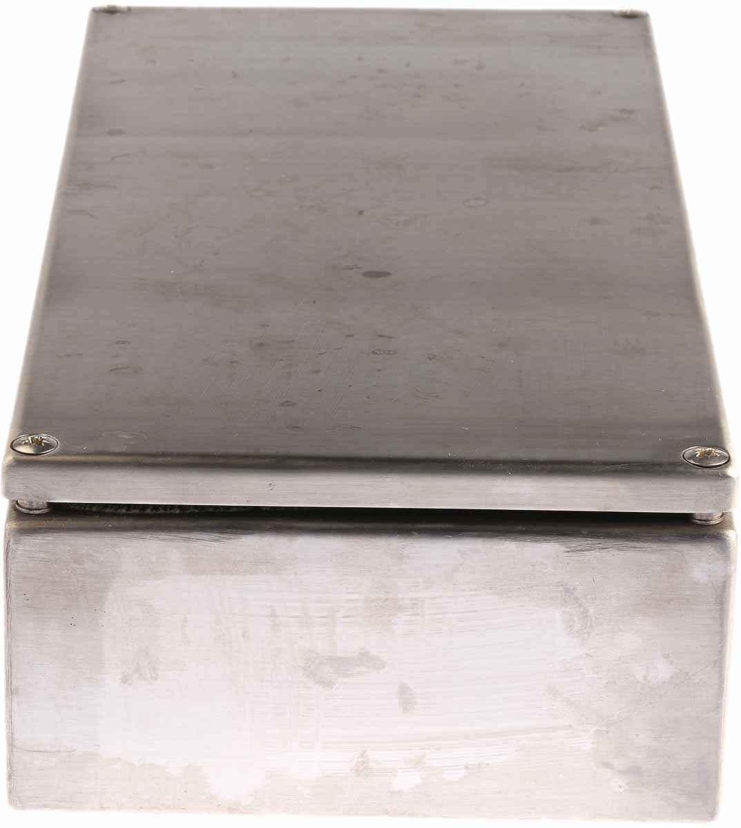 749-1863 RS PRO Unpainted Stainless Steel Terminal Box, IP66, IECEx, 300 mm, 80mm 150 mm