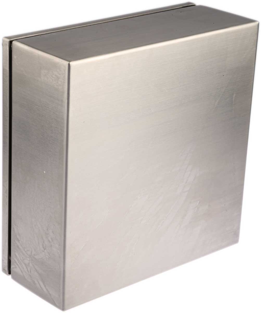 749-1866 RS PRO Unpainted Stainless Steel Terminal Box, IP66, IECEx, 200 mm, 80mm 200 mm