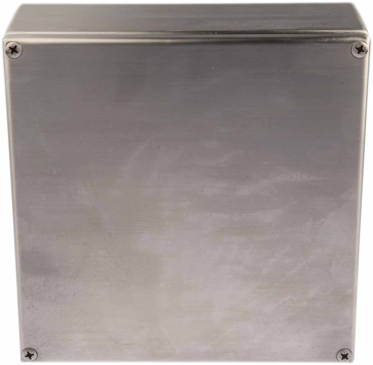 749-1866 RS PRO Unpainted Stainless Steel Terminal Box, IP66, IECEx, 200 mm, 80mm 200 mm