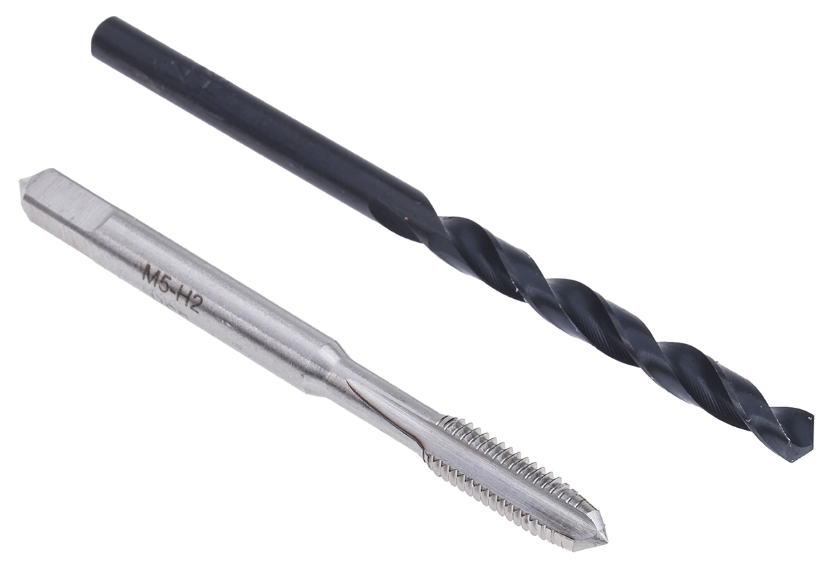 RS PRO Tap & Drill Set, M5 Thread, Metric Coarse Standard, Hand Tap