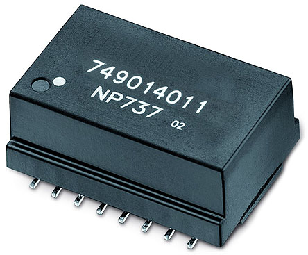 Wurth Elektronik Surface LAN Ethernet Transformer, 85 °C 24.55 mm, -40 °C 18.25mm