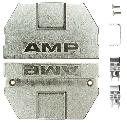 TE Connectivity AMPRIMITR .50III Series Zinc Angled D-Sub Backshell, 80 Way