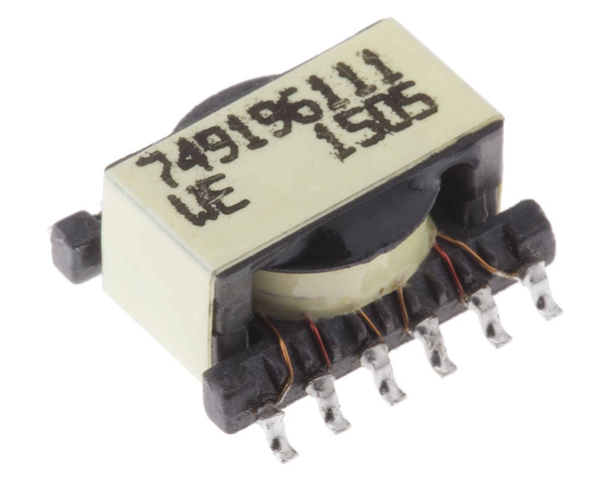 Wurth Elektronik Surface Pulse Transformer 1:1:1:1:1:1 Turns Ratio, 27.4 μH Prim. Inductance, 344mΩ Prim. Resistance