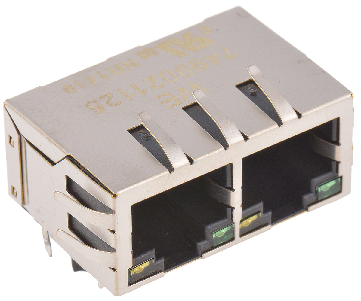 Wurth Elektronik Through Hole LAN Ethernet Transformer, 70 °C 31.4 mm, 0 °C 15.21mm 21.5 mm