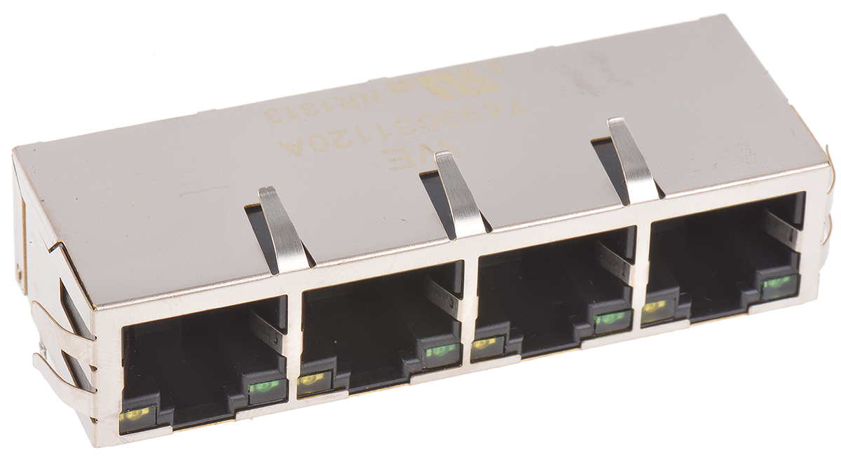 Wurth Elektronik Through Hole LAN Ethernet Transformer, 85 °C 59.13 mm, -40 °C 21.8mm 13.5 mm
