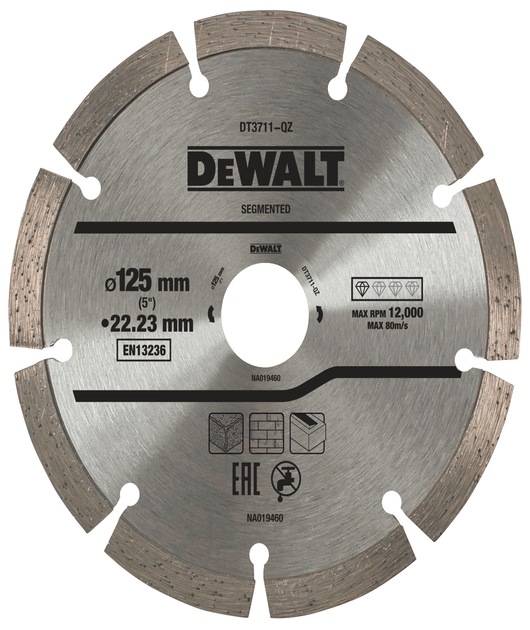 DeWALT DT3711-QZ Diamond Cutting Wheel, 125mm Diameter