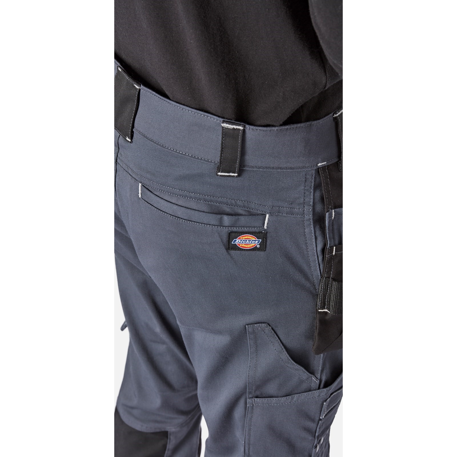 dk0a4xswc661 Dickies Universal FLEX Men's Grey Polyester, Elastane, Cotton, Size 32R