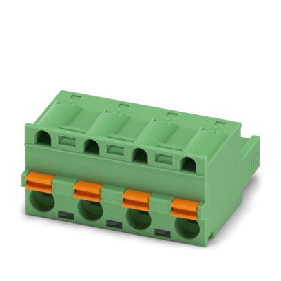 Phoenix Contact, 7.62mm Pitch, 5 HC/..-ST, GFKC 2, 4 Way, , Pluggable Terminal Block, Plug, PCB Mount, Push In Spring