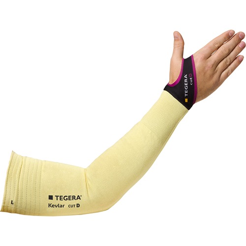 Tegera TEGERA 75 Yellow Reusable Elastane, Polyester, Stainless Steel Fibre Yarn, Para Aramid Protective Sleeve, XL