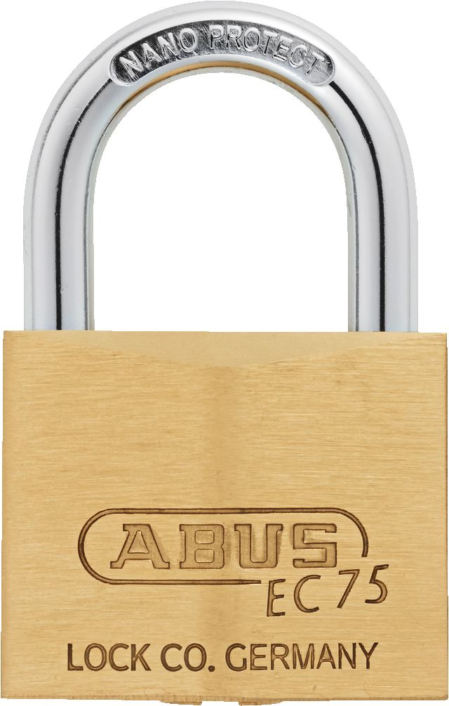 ABUS Padlock Brass Padlock Weatherproof, 8 mm Shackle