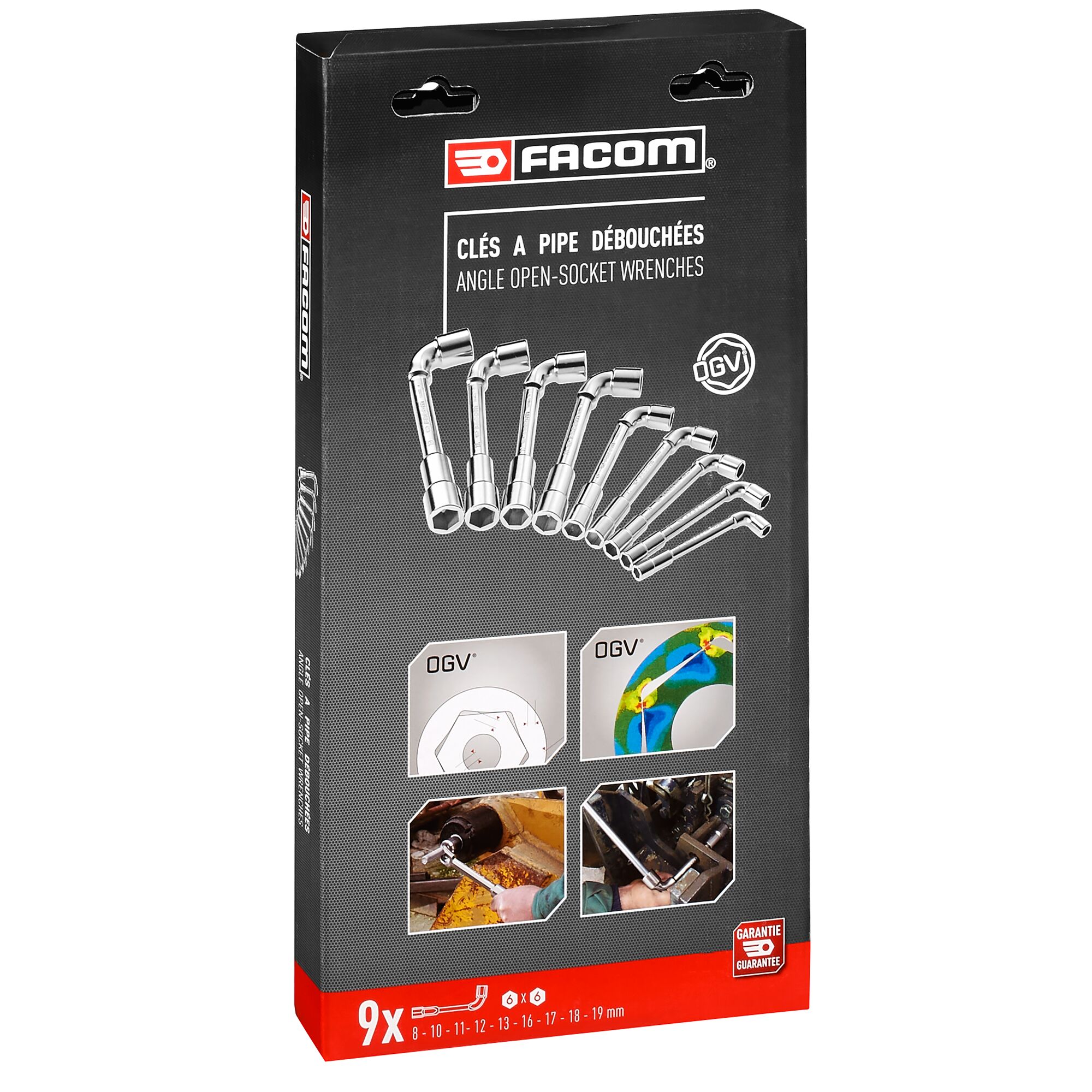 75j9pb Facom 75.J9PB 8 - 19 mm Socket Wrench with Tube Handle, 400mm Overall