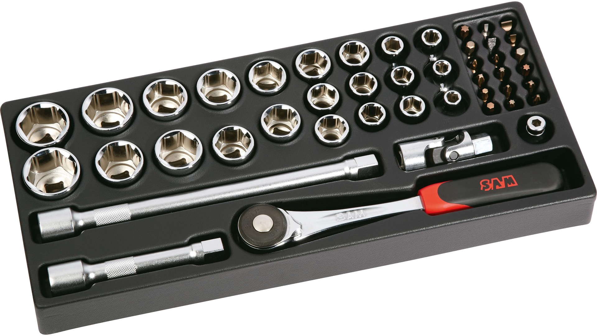 SAM 45-Piece 1/2 in 6 Point Socket Set