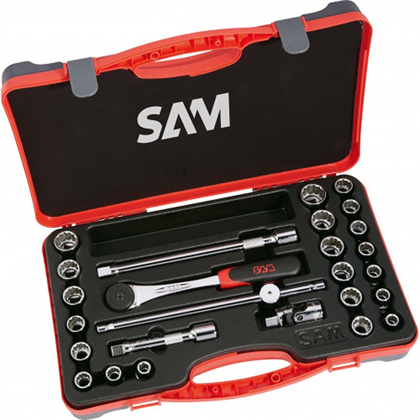 SAM 26-Piece 1/2 in Bi-Hex Socket Set