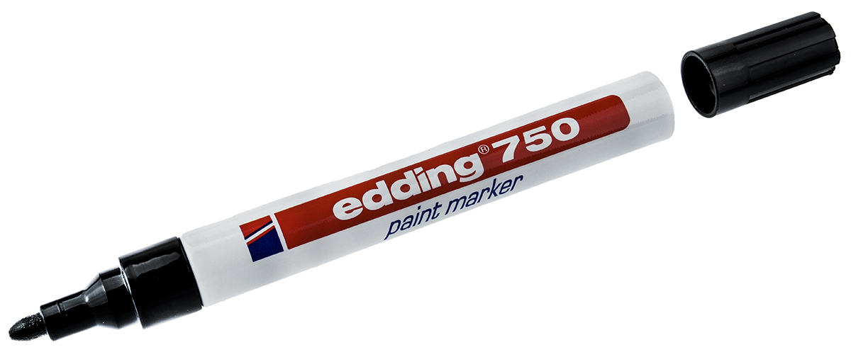 Edding Black 4 mm Paint Marker Pen for use with Metal, Wood, Glass, Plastic