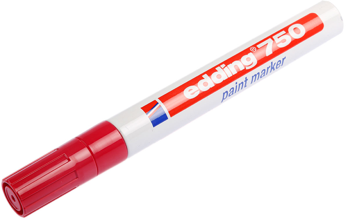 Edding Red 4 mm Paint Marker Pen for use with Wood, Glass, Plastic, Metal