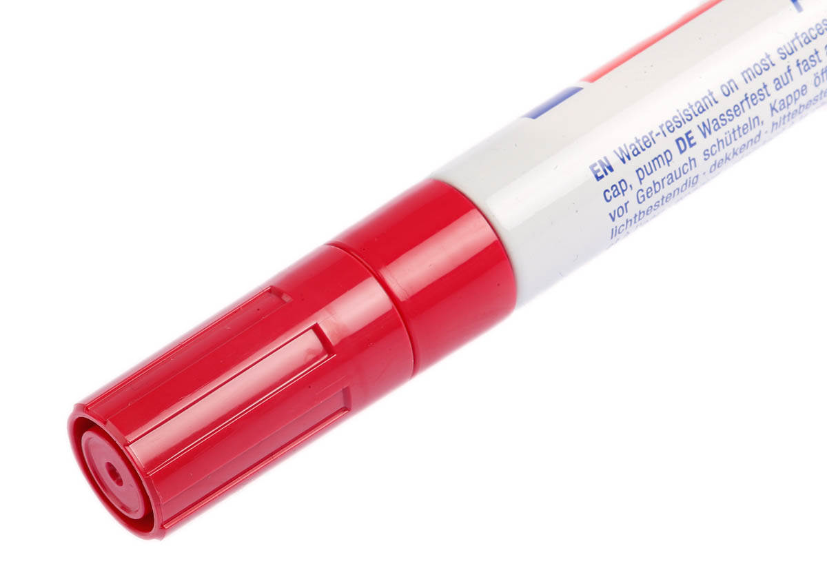 750-002 Edding Red 4 mm Paint Marker Pen for use with Wood, Glass, Plastic, Metal