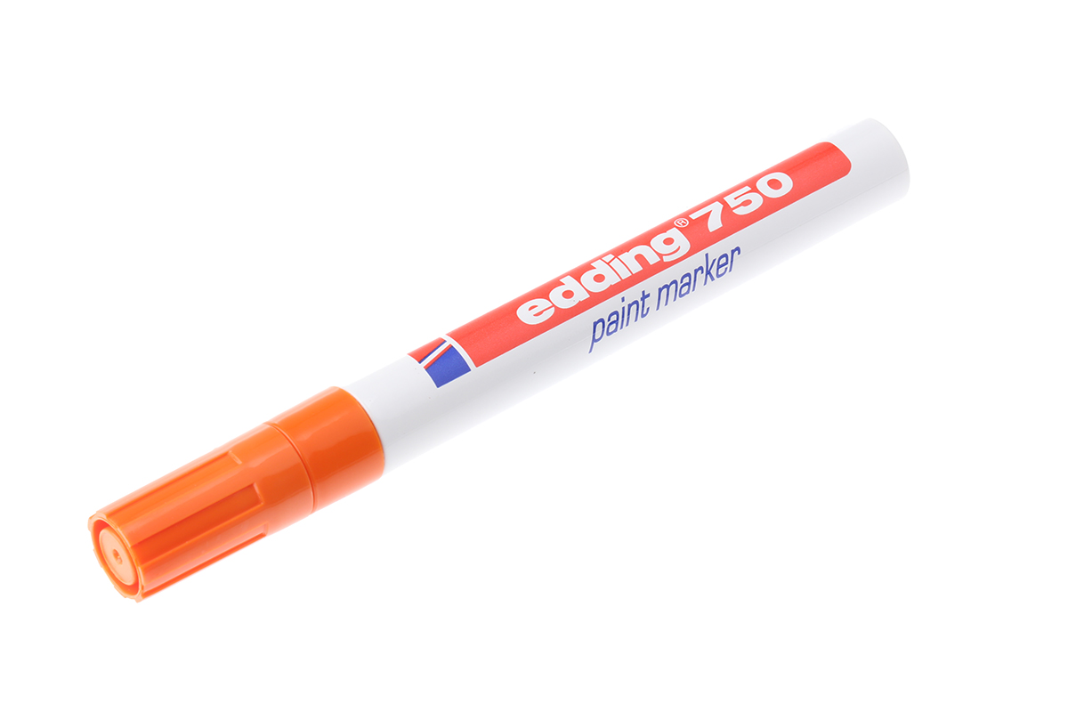 Edding Orange 4 mm Paint Marker Pen for use with Plastic, Wood, Glass, Metal